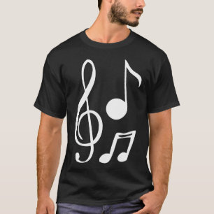 T-shirt Notes musicales Musique Clef Guitare Piano Graphic