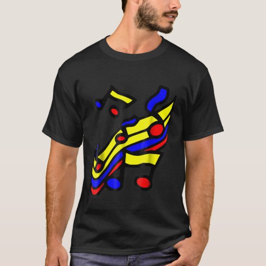 T-shirt Notes musicales Musique Pitch Son Piano Guitare Te (Devant)