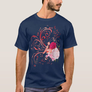 T-shirt Notes musicales Papillon Mariposa Moth Musicien Mo