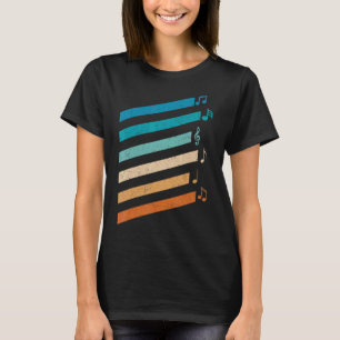 T-shirt Notes musicales vintages pour l'enseignant de musi