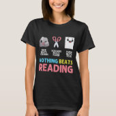 T-shirt Nothing Beats Reading Funny Rock Paper Scissors (Devant)