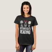 T-shirt Nothing Beats Reading Rock Paper Scissors Funny Bo (Devant entier)