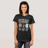 T-shirt Nothing Beats Reading Rock Paper Scissors Funny Bo (Devant entier)