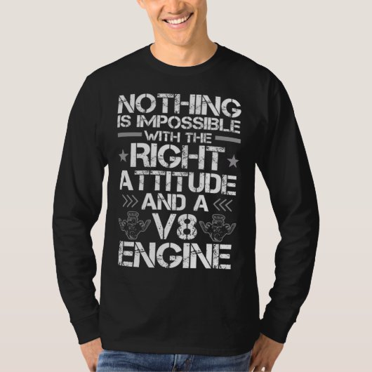 T-shirt Nothing is impossible with a right attitude and a (Devant)