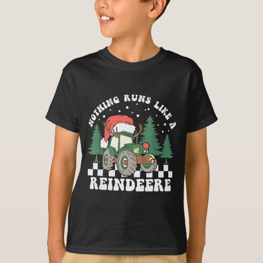 T-shirt Nothing Runs Like A Reindeer Funny Christmas Famil (Devant)