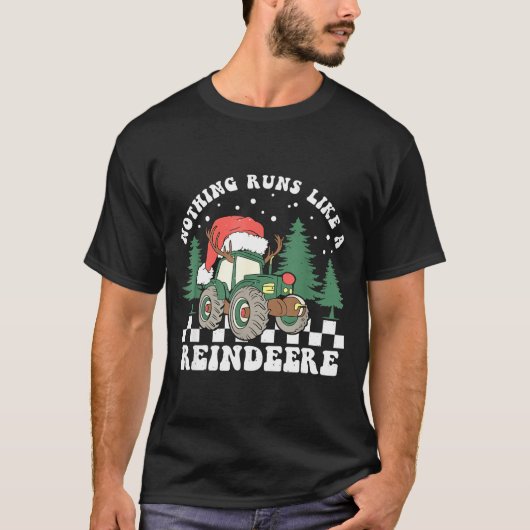 T-shirt Nothing Runs Like A Reindeer Funny Christmas Famil (Devant)