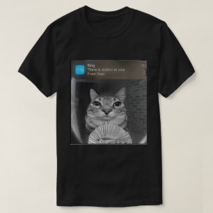 T-shirt Notification de sonnerie Mème de chat   Drôle Door
