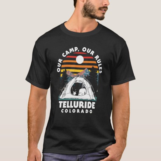 T-shirt Notre camp Nos règles Camping Telluride Camping Co (Devant)