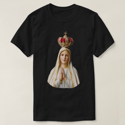 T-shirt Notre-Dame de Fatima avec Rosaire (Conception arro (Design devant)
