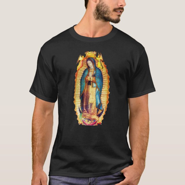 T-shirt Notre-Dame de Guadalupe et la Vierge de Jésus Mar (Devant)