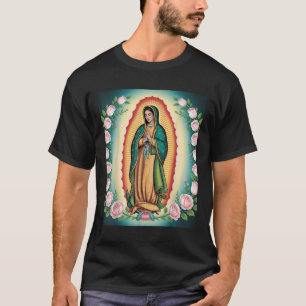 T-shirt Notre Dame de Guadalupe Sant Marie Dos Imprimé Chr