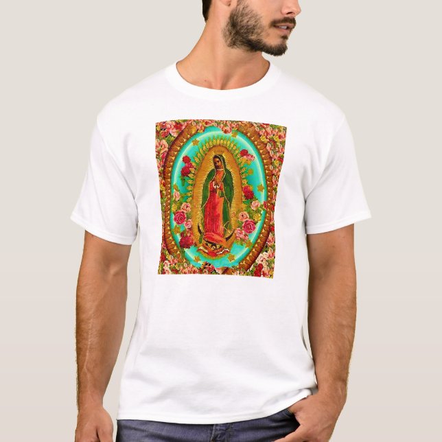 T-shirt Notre Dame Guadalupe-Mexique Sainte Vierge Marie (Devant)