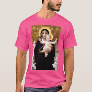 T-shirt Notre Dame Vierge Des Lilies Bouguereau
