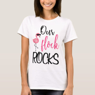 T-shirt Notre Flock Rocks Flamant rose Fête des Mères Cade
