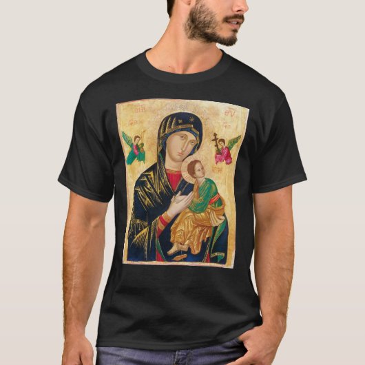T-shirt Notre mère de l'aide perpétuelle, icône art classi (Devant)