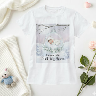 T-shirt Notre petit bébé neige arrive Maman Cadeau