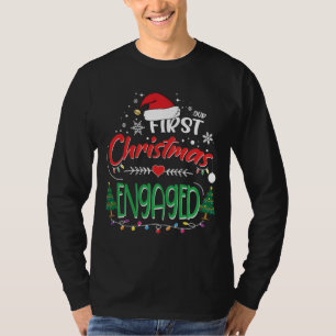T-shirt Notre premier couple de jumelage engagé pour Noël