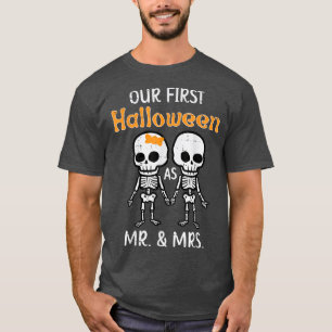 T-shirt Notre Premier Halloween M. Mme Matching Couples En