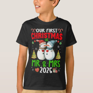 T-shirt Notre Premier Noël En Tant Que M. & Mme 2025 C