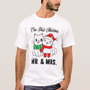 T-shirt Notre Premier Noël En Tant Que M. Et Mme 2021 Amou