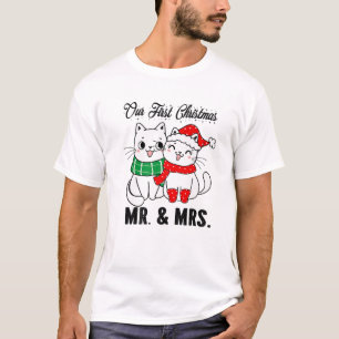 T-shirt Notre Premier Noël En Tant Que M. Et Mme 2021 Amou