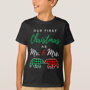 T-shirt Notre premier Noël en tant que M. et Mme Buffalo P