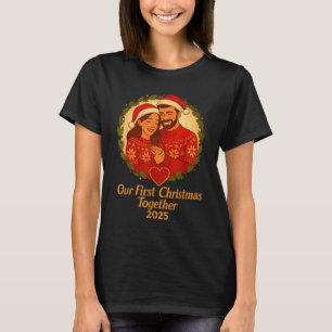 T-shirt Notre premier Noël ensemble 2025 couple assorti