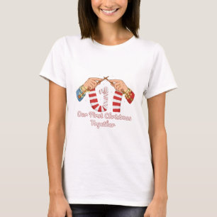 T-shirt Notre premier Noël ensemble Couple de Tricoteurs