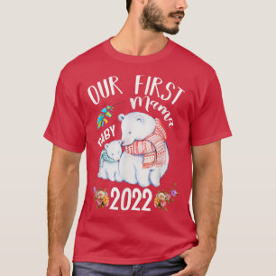 T-shirt Notre première fête des mères 2022 Baby Bear Mama 