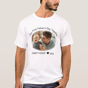 T-shirt Notre première Fête des pères Ensemble Papa Baby P