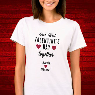 T-shirt Notre première Saint Valentin ensemble