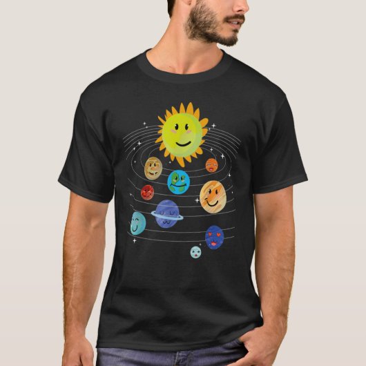 T-shirt Notre système solaire planète Science Education Es (Devant)