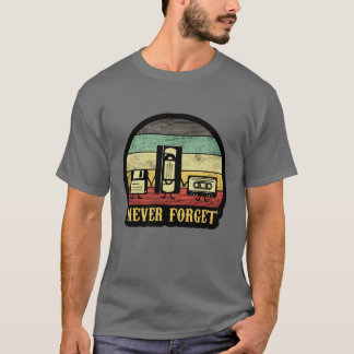 T-shirt N'oubliez jamais autocollant 90s vintage