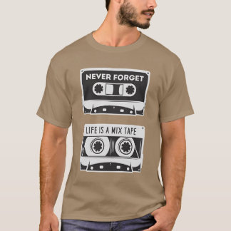 T-shirt N'oubliez jamais citation La vie est une mi bande