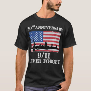 T-shirt N'oubliez jamais le 9_11 20e anniversaire 2021 Dra