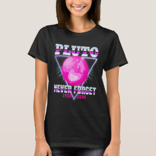 T-shirt N'oubliez jamais Pluto 90s 80s Vaporwave Hommes fe