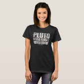 T-shirt N'oubliez jamais Pluto Retro Style Space 6 (Devant entier)