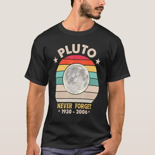 T-shirt N'oubliez jamais Pluto Retro Style Space Science 1 (Devant)