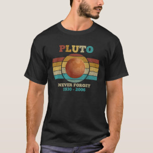 T-shirt N'oubliez jamais Pluto Retro Vintage Sunset Scienc
