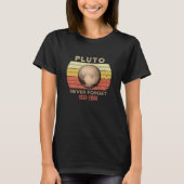 T-shirt N'Oubliez Jamais Pluto Shirt. Style rétro Espace a (Devant)