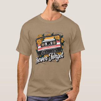 T-shirt N'OUBLIEZ JAMAIS UN cadeau coloré de cassette
