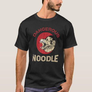 T-shirt Nouille dangereuse, Serpent de passe-temps, Blague