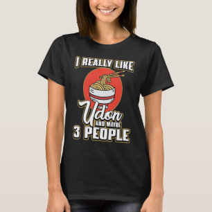 T-shirt Nouilles d'Udon Dit Aimer Nourriture Japonaise