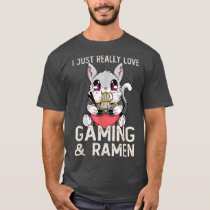 T-shirt Nouilles Japonaises J'Aime Vraiment Ramen Kawaii C