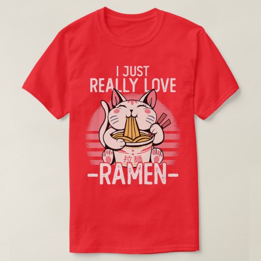 T-shirt Nouilles Japonaises J'Aime Vraiment Ramen Kawaii C (Design devant)