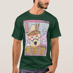 T-shirt Nouilles Ramen Instantanées Japonais Kawaii Vaporw