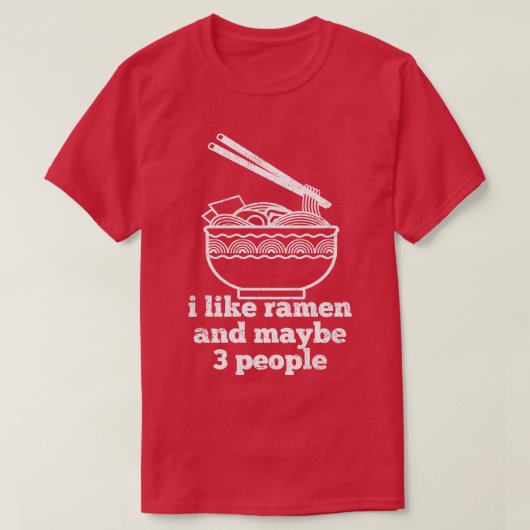 T-shirt Nouilles Ramen japonais 3 (Design devant)