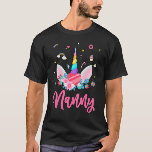 T-shirt Nounou de la fille d'anniversaire Thème Licorne Ma
