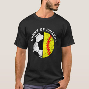 T-shirt Nounou des joueurs drôle de football softball gran