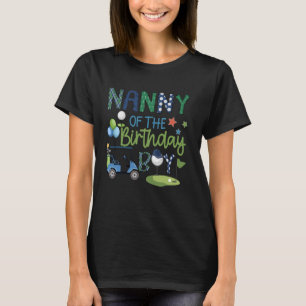T-shirt Nounou du garçon d'anniversaire trou en un coup de